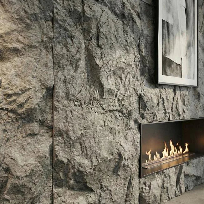 3D PU Stone Wall Panels – 48x24" | Covers 32 Sq.Ft | Lightweight Faux Stone Panels for Interior & Exterior Décor